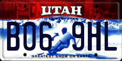 UT license plate B069HL