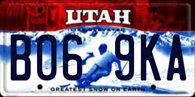 UT license plate B069KA