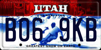UT license plate B069KB