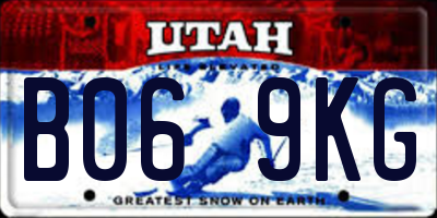 UT license plate B069KG