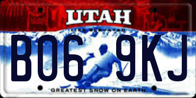 UT license plate B069KJ