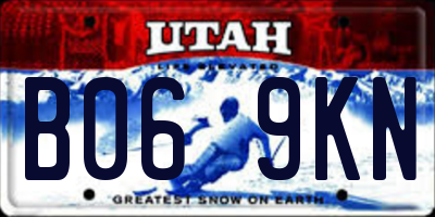 UT license plate B069KN