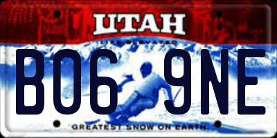 UT license plate B069NE