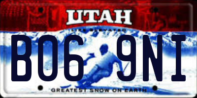 UT license plate B069NI