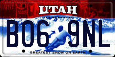 UT license plate B069NL