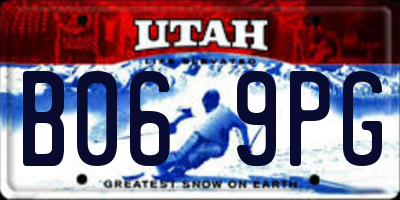 UT license plate B069PG