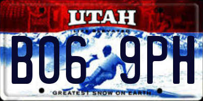 UT license plate B069PH