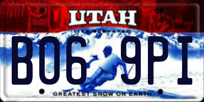 UT license plate B069PI