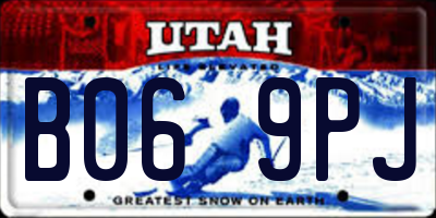 UT license plate B069PJ