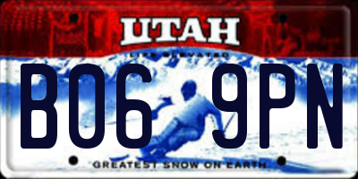 UT license plate B069PN