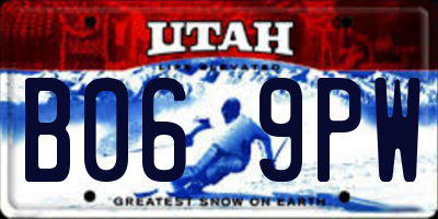 UT license plate B069PW