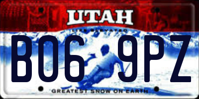 UT license plate B069PZ