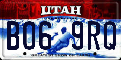 UT license plate B069RQ