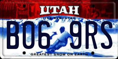 UT license plate B069RS