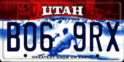 UT license plate B069RX