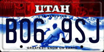 UT license plate B069SJ