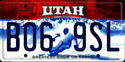 UT license plate B069SL