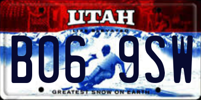 UT license plate B069SW