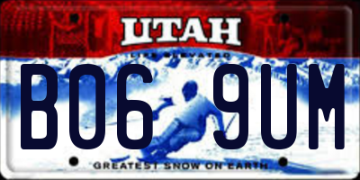 UT license plate B069UM