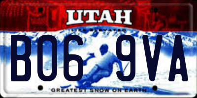 UT license plate B069VA