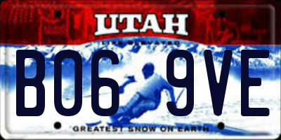 UT license plate B069VE