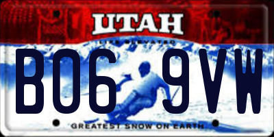 UT license plate B069VW