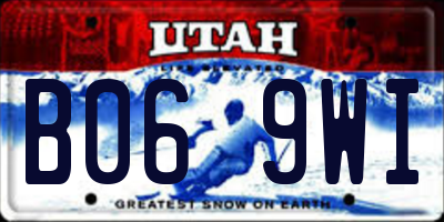 UT license plate B069WI
