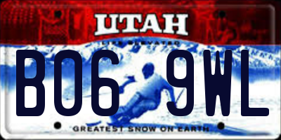 UT license plate B069WL