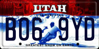 UT license plate B069YD