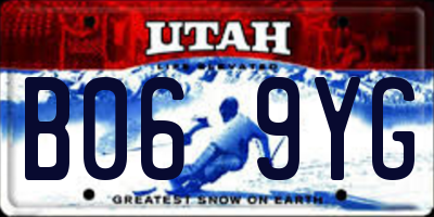 UT license plate B069YG