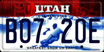 UT license plate B072OE