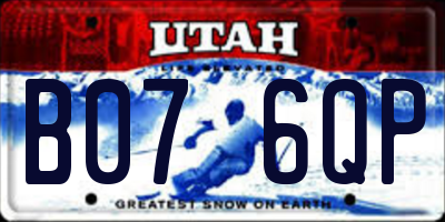 UT license plate B076QP
