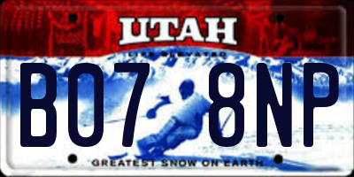 UT license plate B078NP