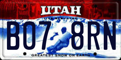 UT license plate B078RN