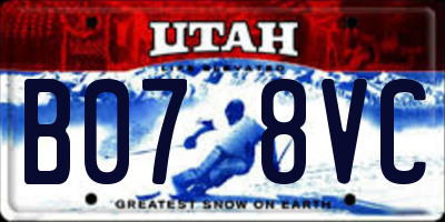 UT license plate B078VC