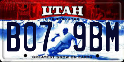UT license plate B079BM