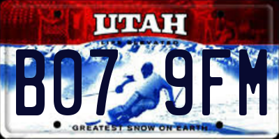 UT license plate B079FM