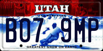 UT license plate B079MP