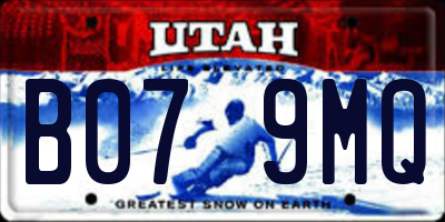 UT license plate B079MQ