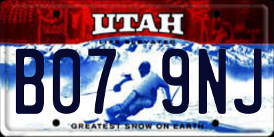 UT license plate B079NJ