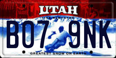 UT license plate B079NK