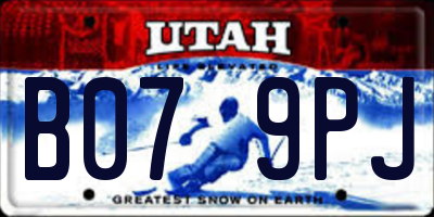 UT license plate B079PJ