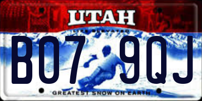 UT license plate B079QJ