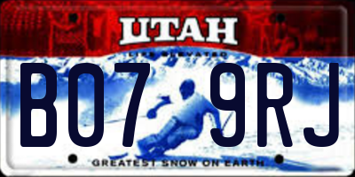 UT license plate B079RJ