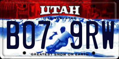 UT license plate B079RW