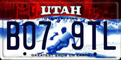 UT license plate B079TL