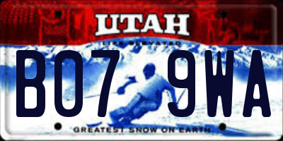 UT license plate B079WA