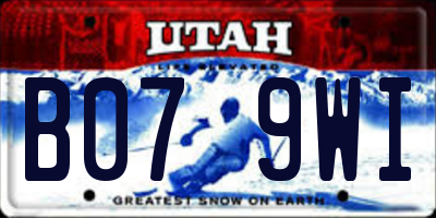 UT license plate B079WI
