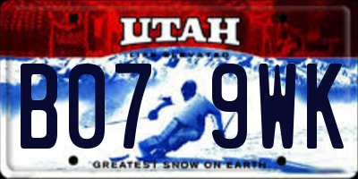 UT license plate B079WK