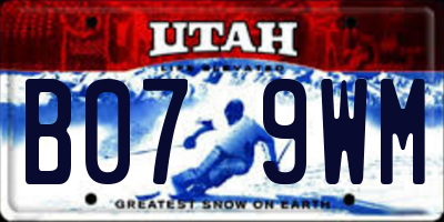 UT license plate B079WM